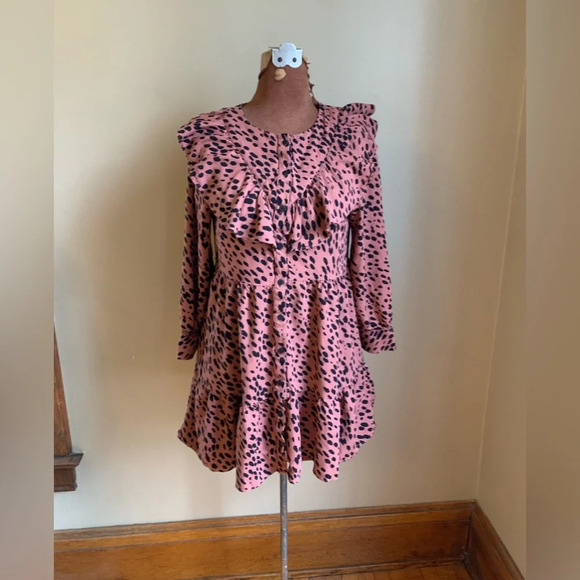 Zara leopard print dress - Picture 1 of 8